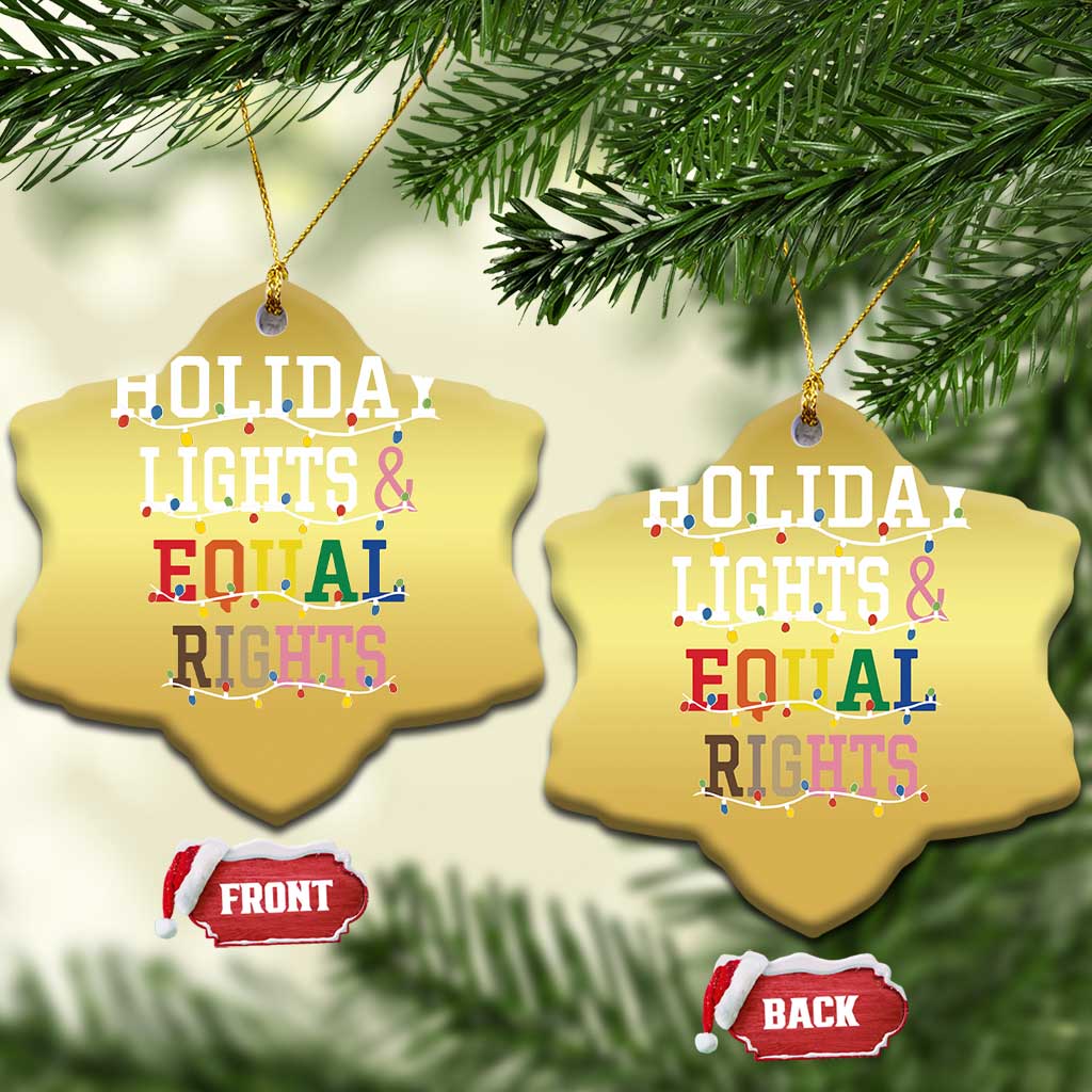 Funny Feminist LGBT Xmas Christmas Ornament Holiday Lights And Equal Rights Led Lights TS11