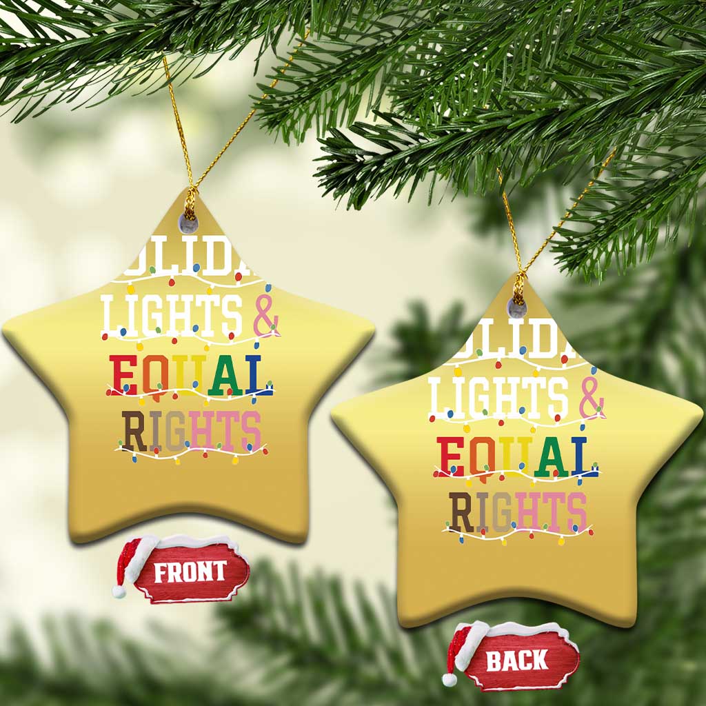 Funny Feminist LGBT Xmas Christmas Ornament Holiday Lights And Equal Rights Led Lights TS11