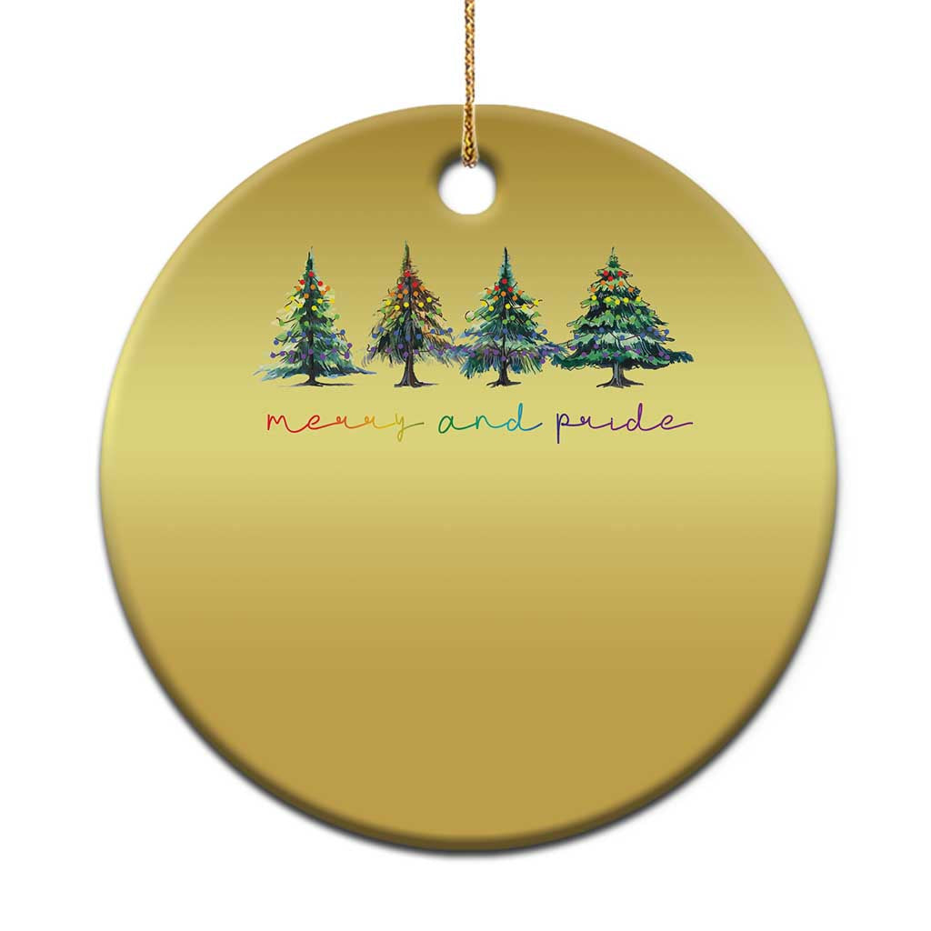 Funny Xmas LGBT Christmas Ornament Merry And Pride Rainbow Xmas Tree TS11