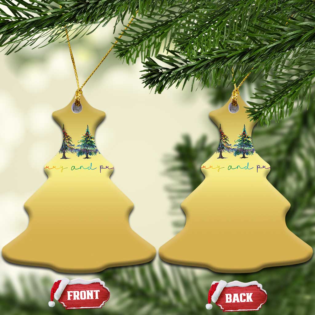 Funny Xmas LGBT Christmas Ornament Merry And Pride Rainbow Xmas Tree TS11