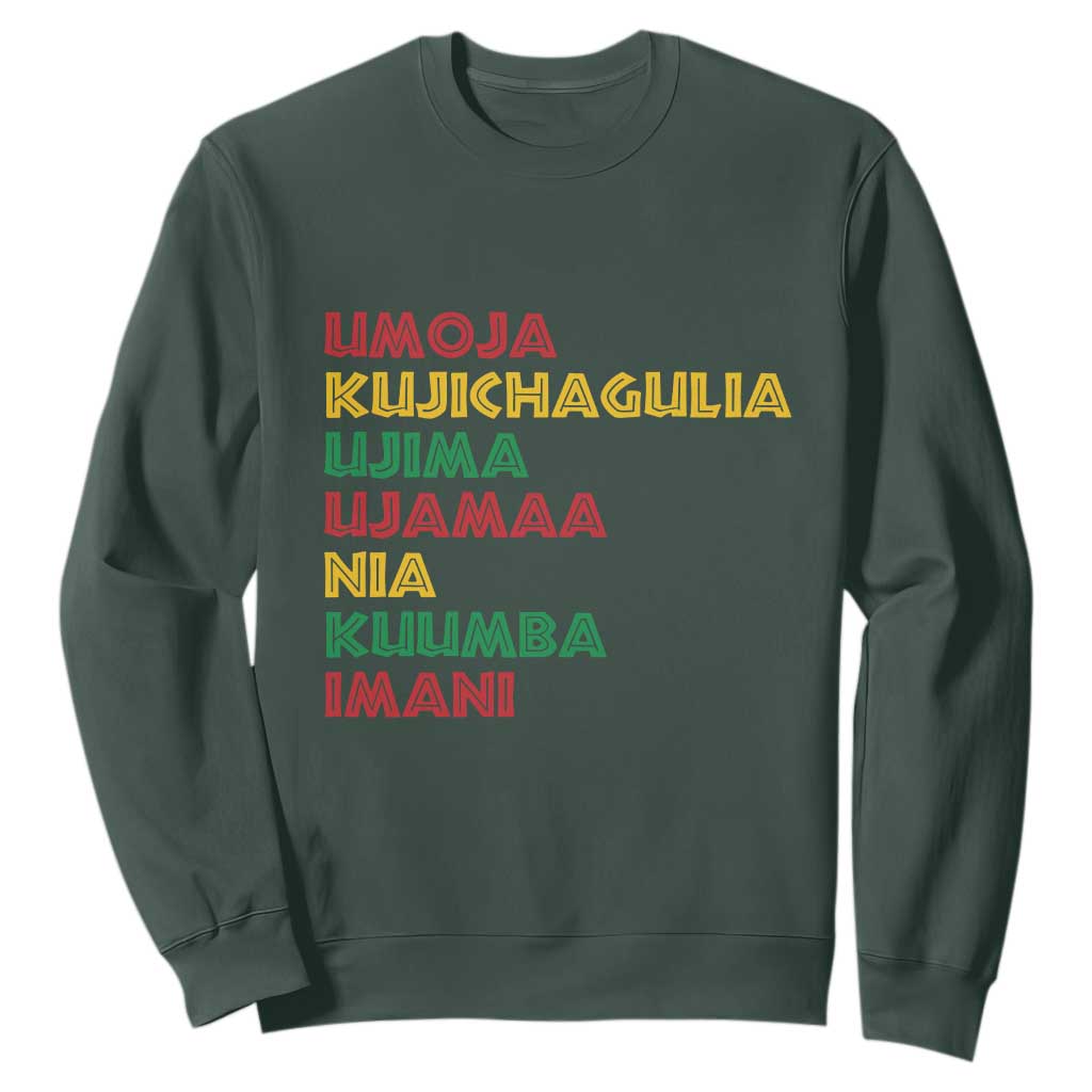 Seven Principles Of Kwanzaa Christmas African American Nguzo Saba Sweatshirt TS11