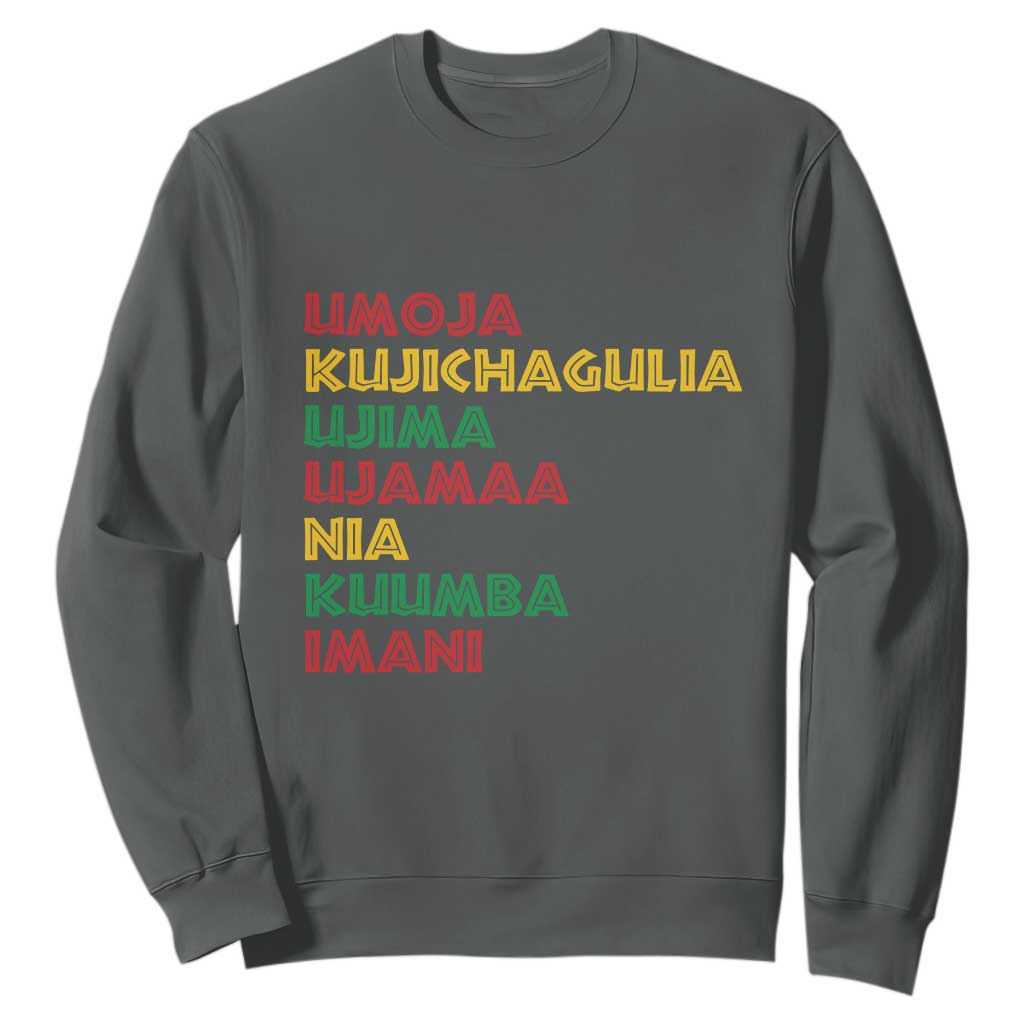 Seven Principles Of Kwanzaa Christmas African American Nguzo Saba Sweatshirt TS11
