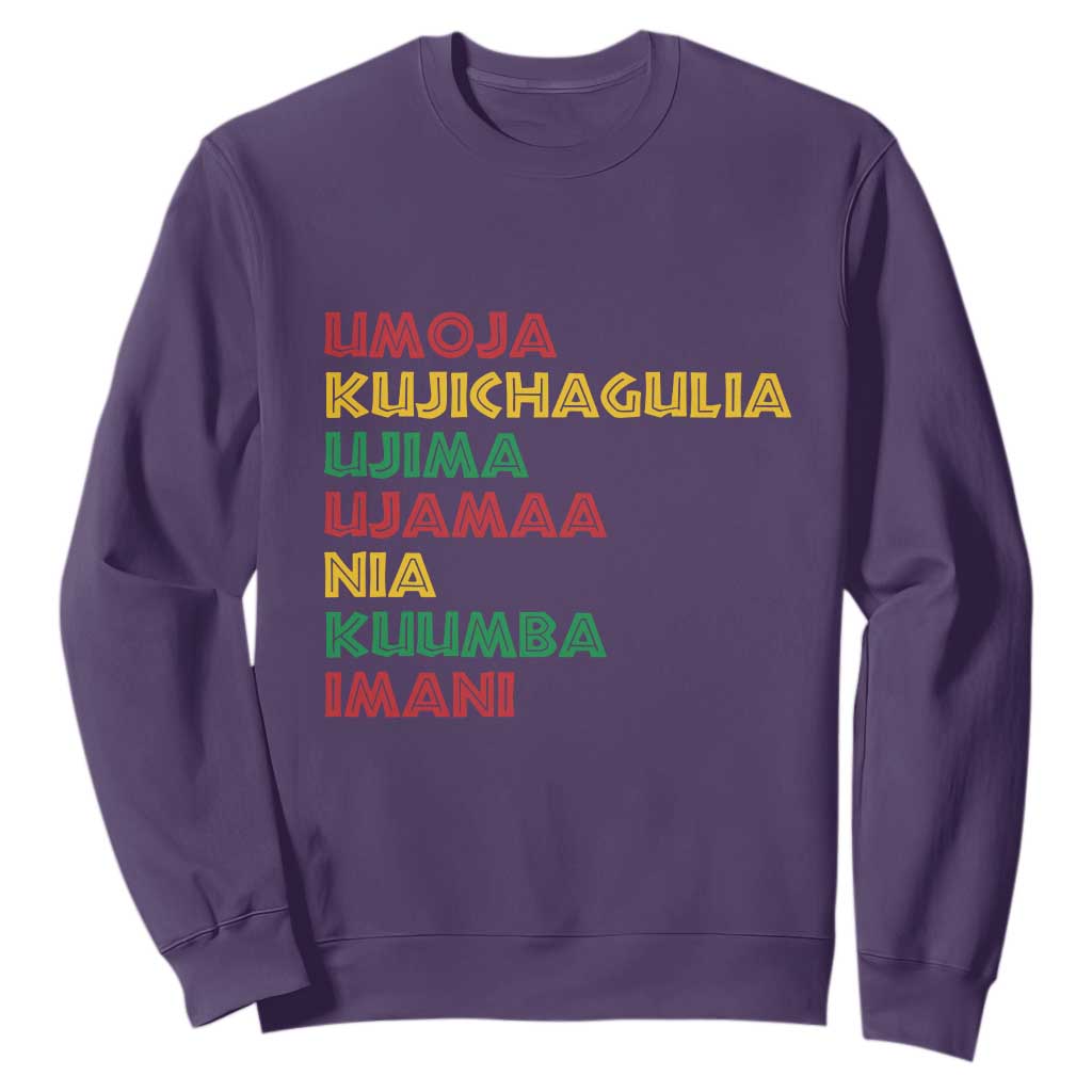 Seven Principles Of Kwanzaa Christmas African American Nguzo Saba Sweatshirt TS11