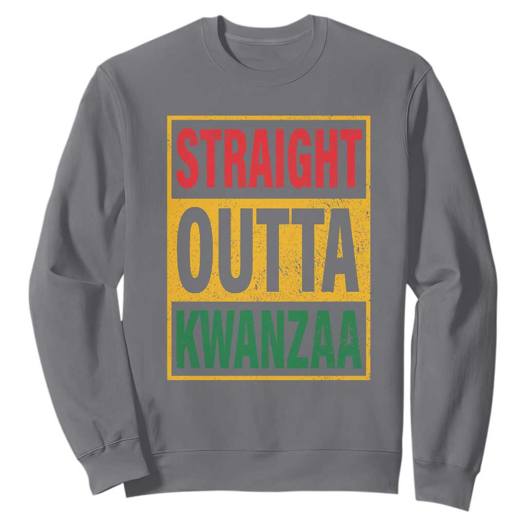 Funny Straight Outta Kwanzaa African American Heritage Christmas Holiday Sweatshirt TS11