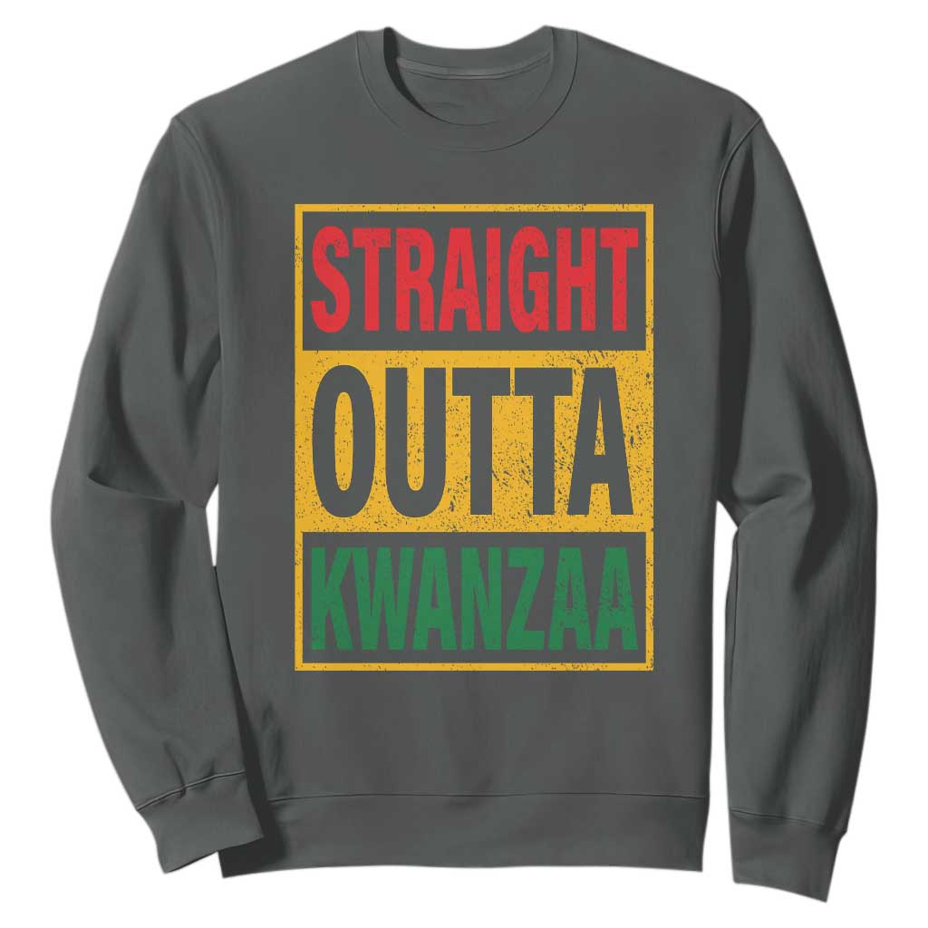 Funny Straight Outta Kwanzaa African American Heritage Christmas Holiday Sweatshirt TS11