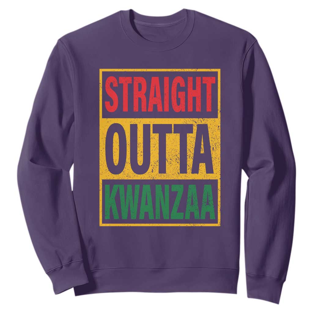 Funny Straight Outta Kwanzaa African American Heritage Christmas Holiday Sweatshirt TS11