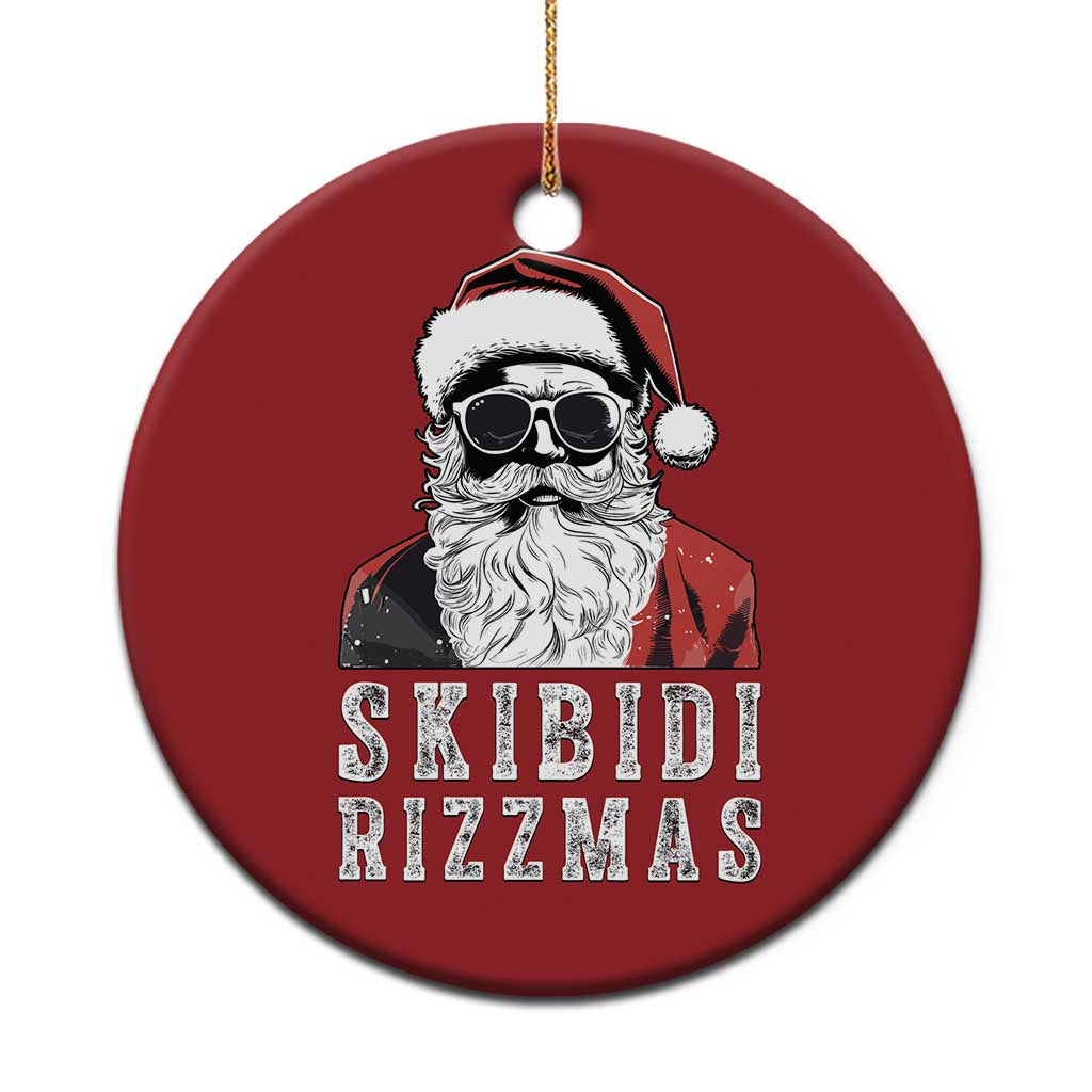 Funny Xmas Santa Christmas Ornament Skibidi Rizzmas Cool Charisma Rizz Santa Claus TS11