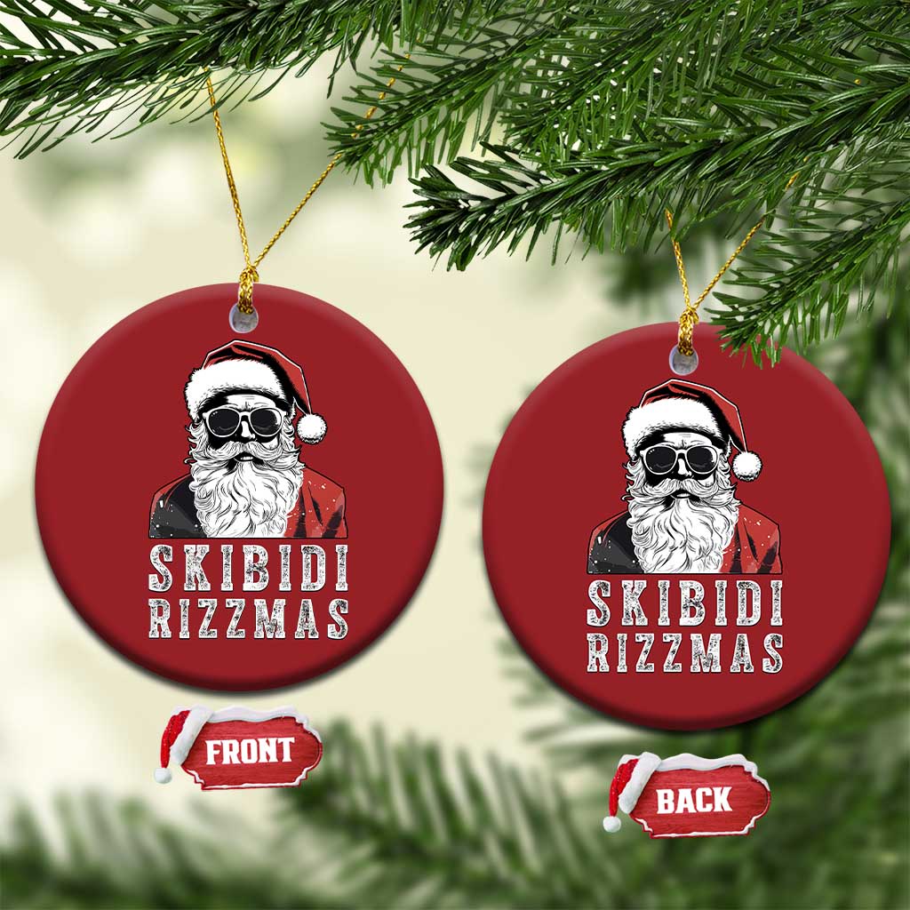 Funny Xmas Santa Christmas Ornament Skibidi Rizzmas Cool Charisma Rizz Santa Claus TS11