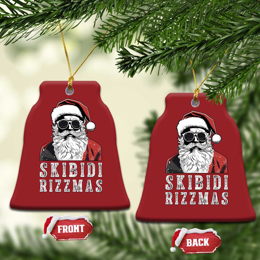 Funny Xmas Santa Christmas Ornament Skibidi Rizzmas Cool Charisma Rizz Santa Claus TS11