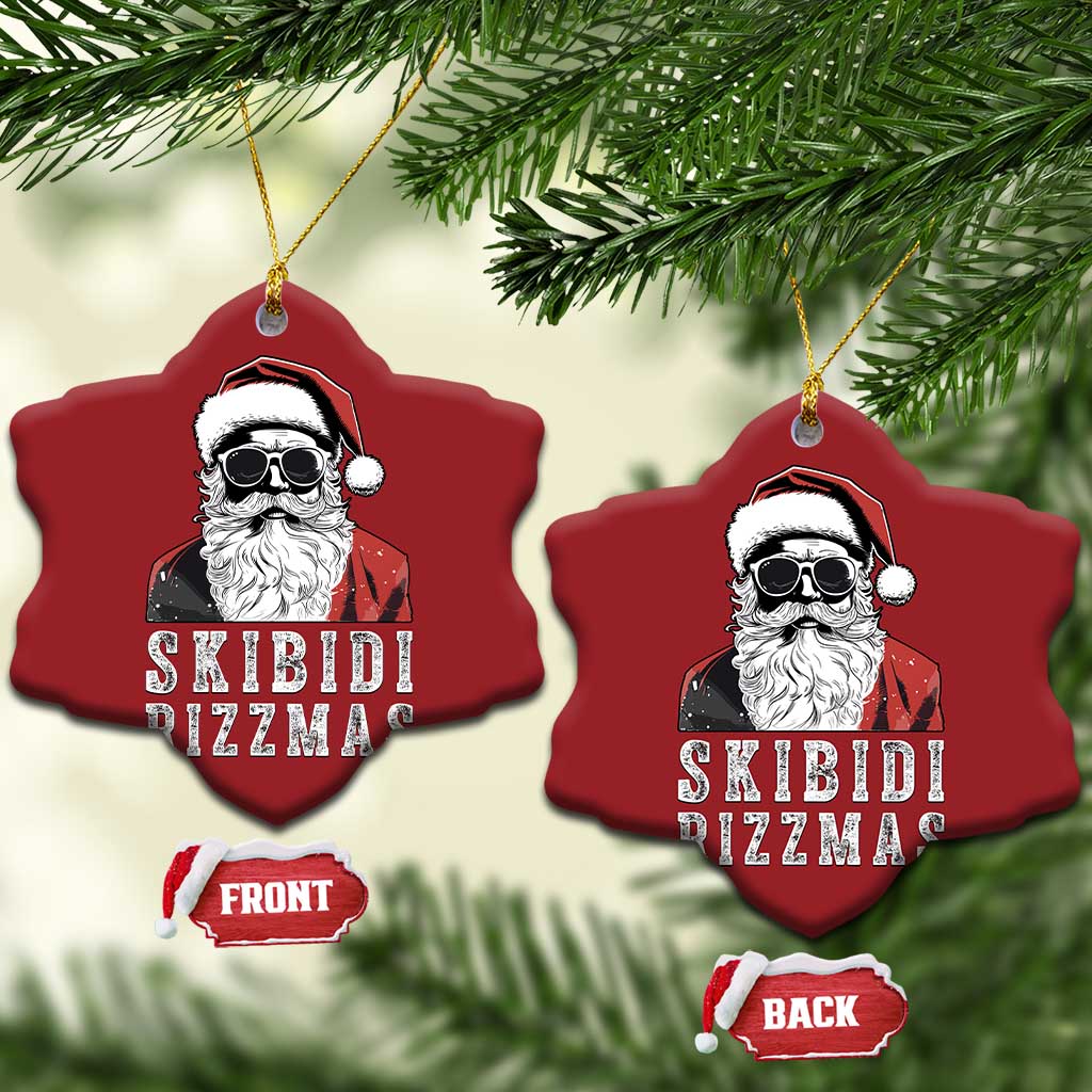 Funny Xmas Santa Christmas Ornament Skibidi Rizzmas Cool Charisma Rizz Santa Claus TS11