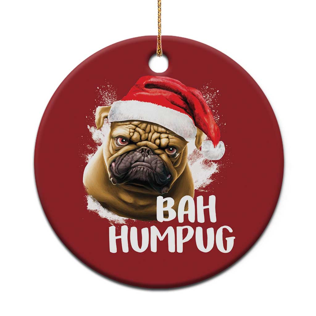 Funny Xmas Pug Dog Christmas Ornament Bah Humpug Humbug Cute Pet TS11