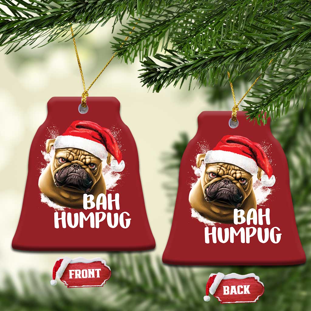 Funny Xmas Pug Dog Christmas Ornament Bah Humpug Humbug Cute Pet TS11