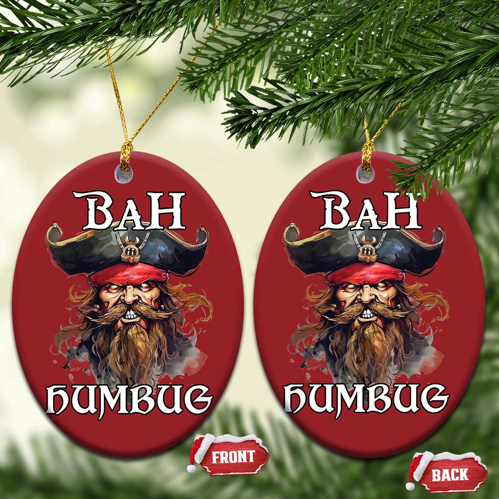 Funny Bah Humbug Xmas Pirate Christmas Ornament TS11