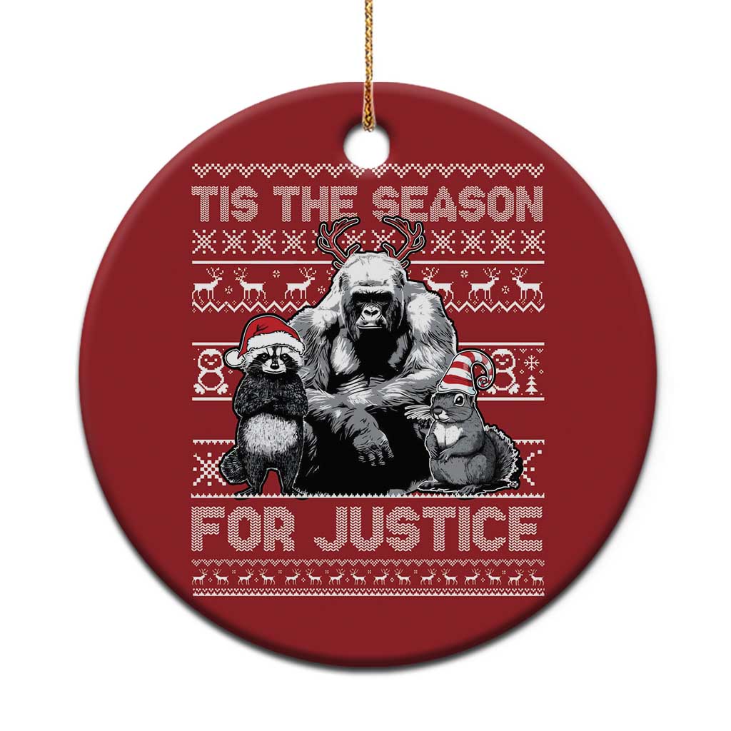 Tis The Season For Justice Christmas Ornament Harambe Peanut Fred Xmas TS11