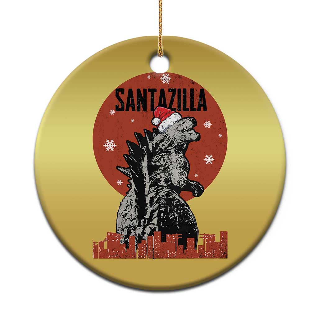 Funny Xmas Santa Godzilla Christmas Ornament Santazilla Japanese Monster TS11