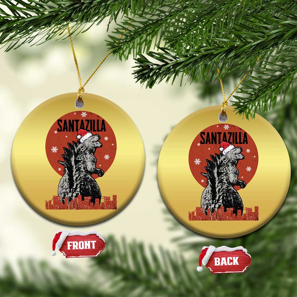 Funny Xmas Santa Godzilla Christmas Ornament Santazilla Japanese Monster TS11
