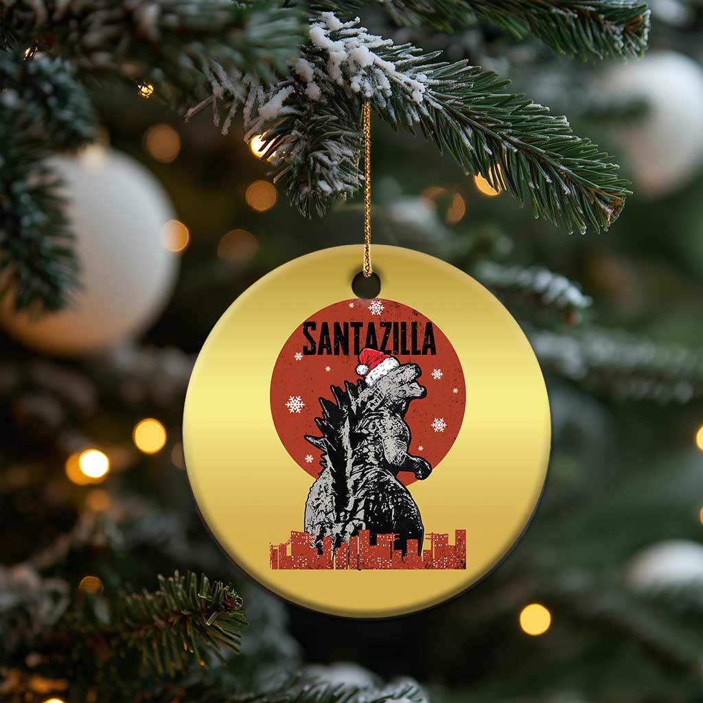 Funny Xmas Santa Godzilla Christmas Ornament Santazilla Japanese Monster TS11