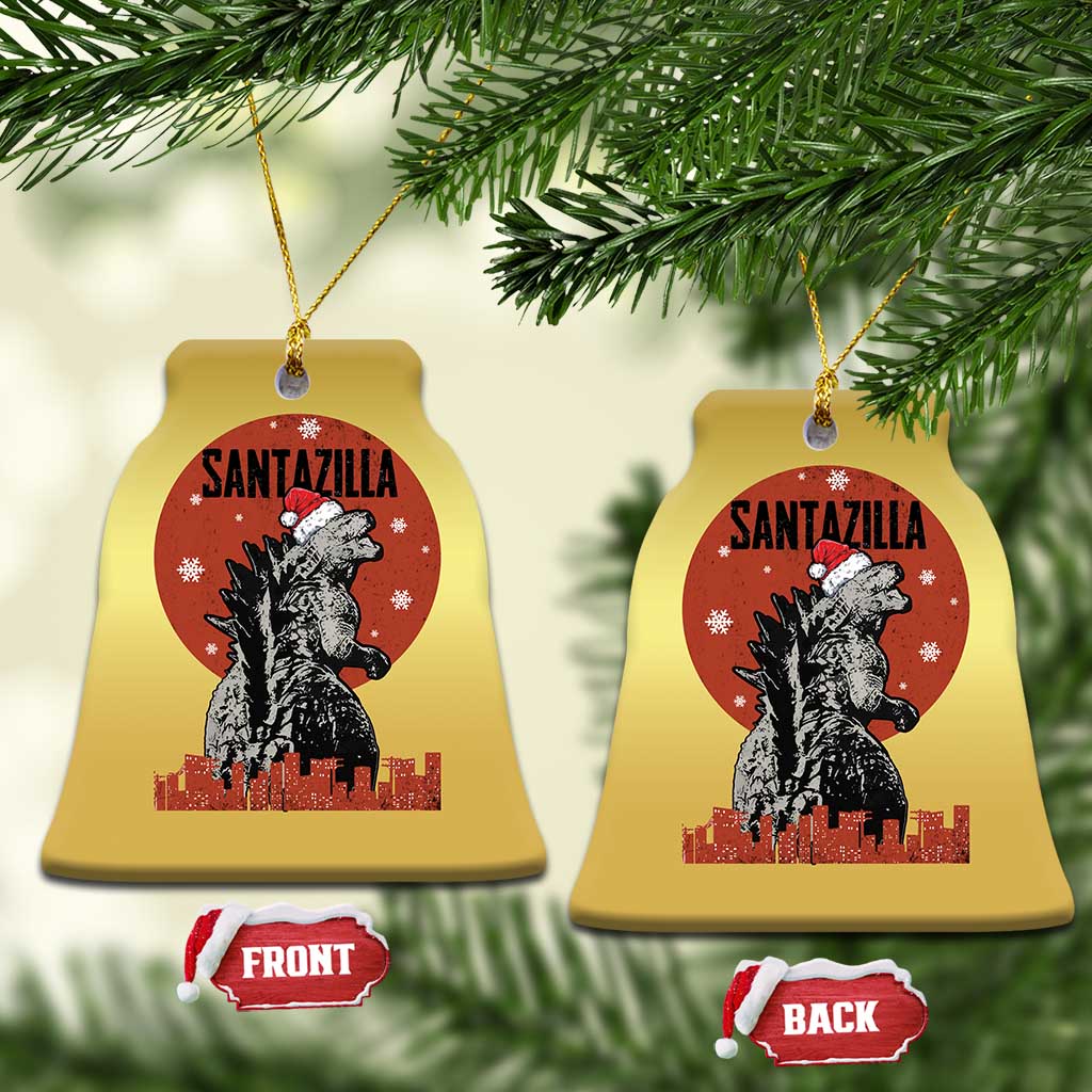 Funny Xmas Santa Godzilla Christmas Ornament Santazilla Japanese Monster TS11