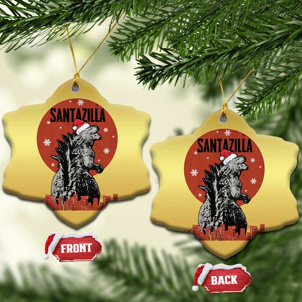 Funny Xmas Santa Godzilla Christmas Ornament Santazilla Japanese Monster TS11