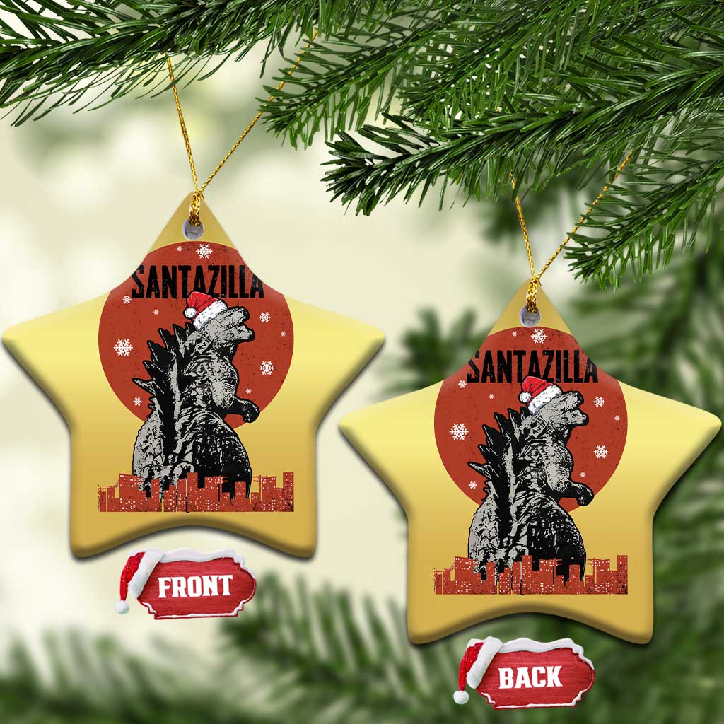 Funny Xmas Santa Godzilla Christmas Ornament Santazilla Japanese Monster TS11