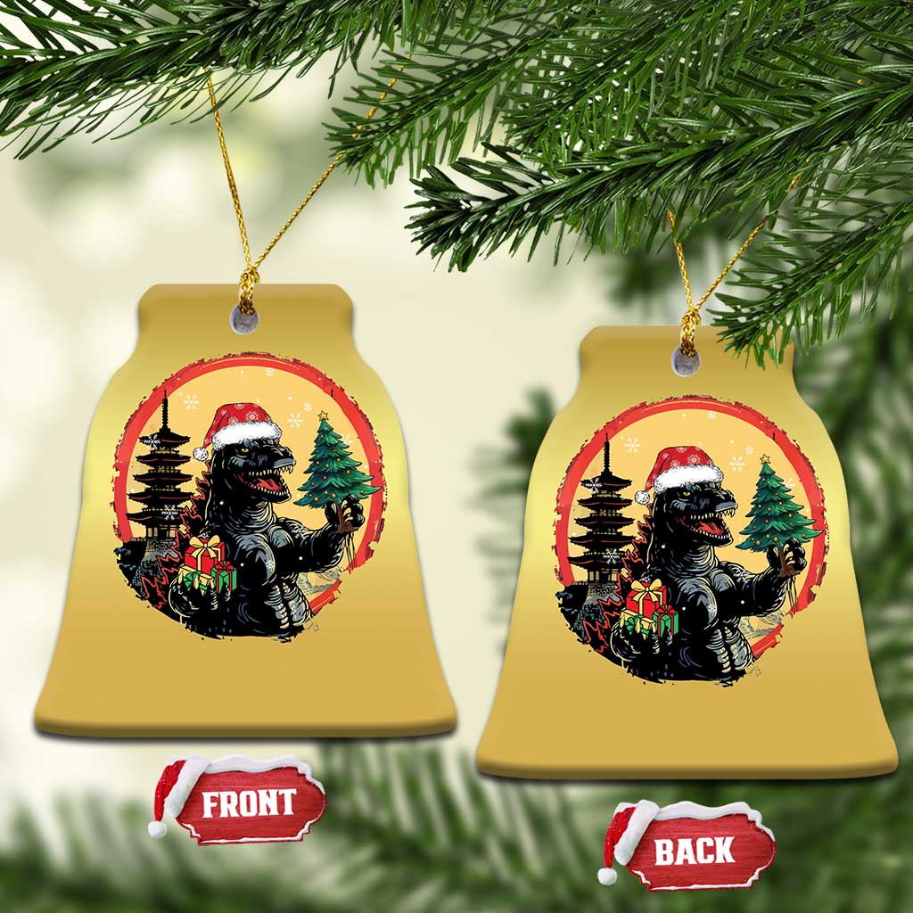 Funny Xmas Santa Godzilla Japanese Monster Christmas Ornament TS11