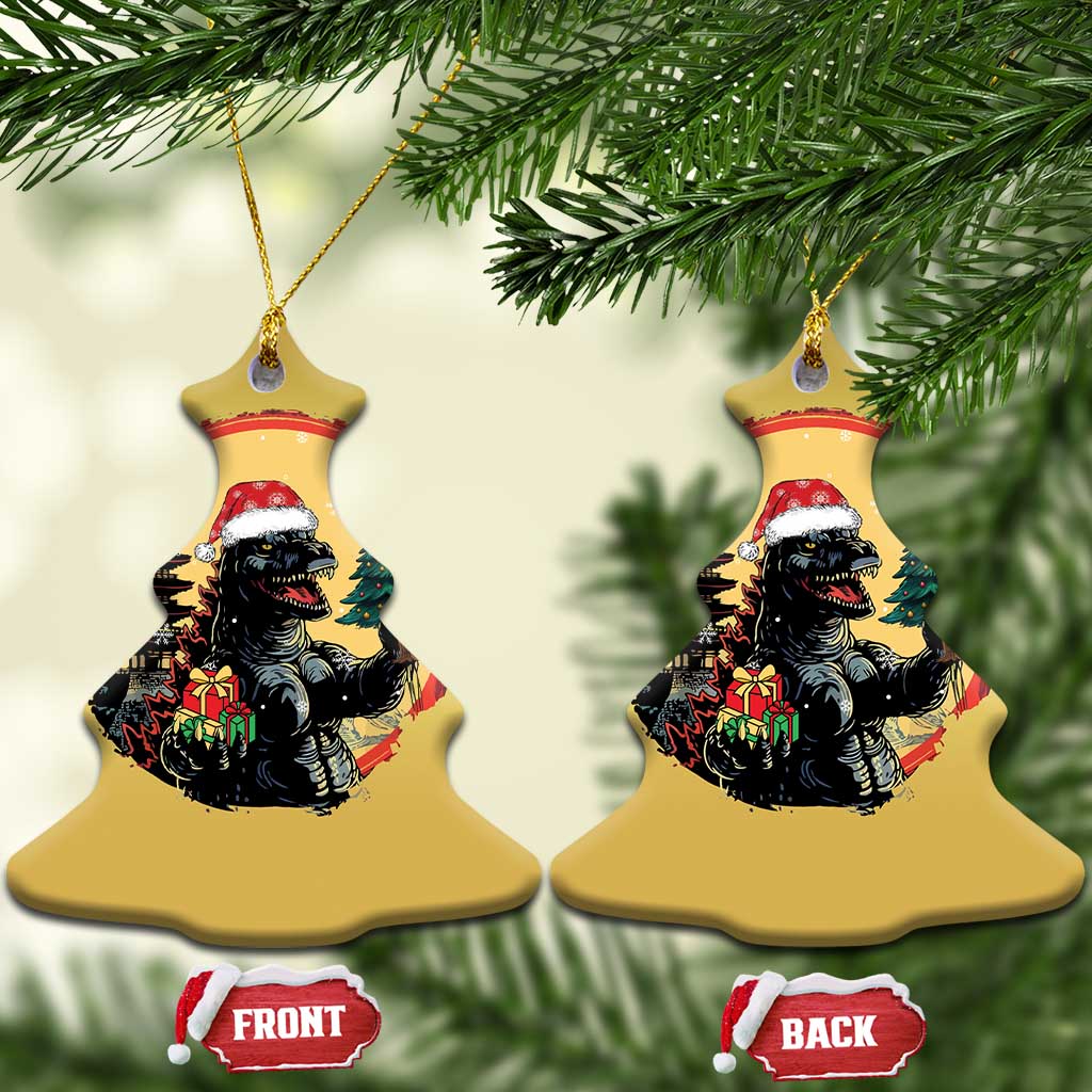 Funny Xmas Santa Godzilla Japanese Monster Christmas Ornament TS11