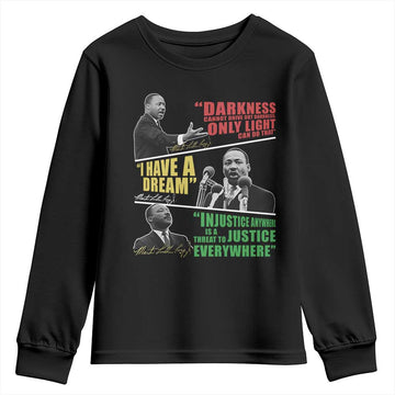 Martin Luther King Jr MLK Quotes Black History Leaders Youth Sweatshirt TS11