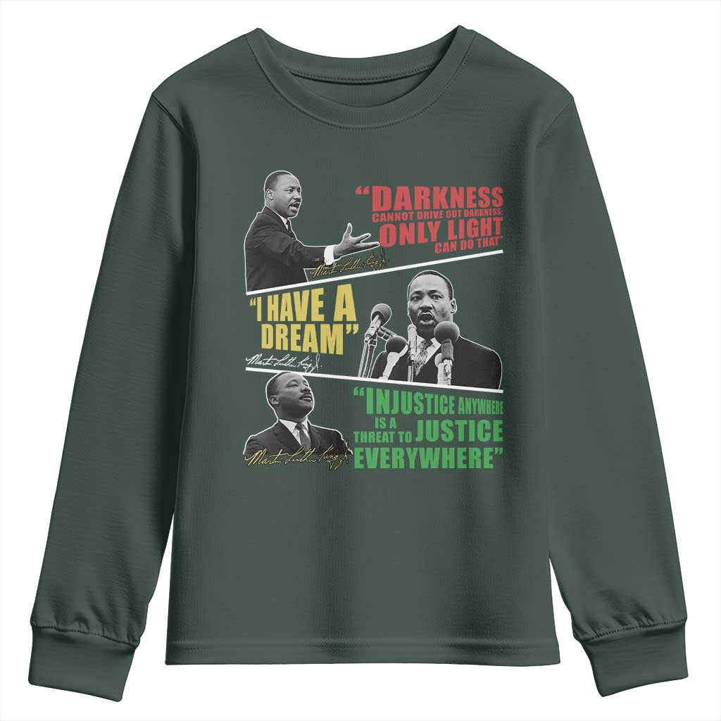 Martin Luther King Jr MLK Quotes Black History Leaders Youth Sweatshirt TS11