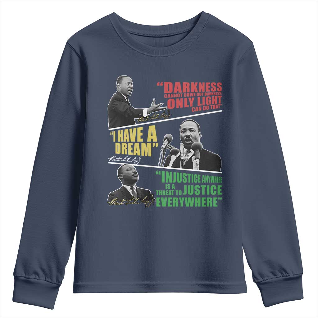 Martin Luther King Jr MLK Quotes Black History Leaders Youth Sweatshirt TS11