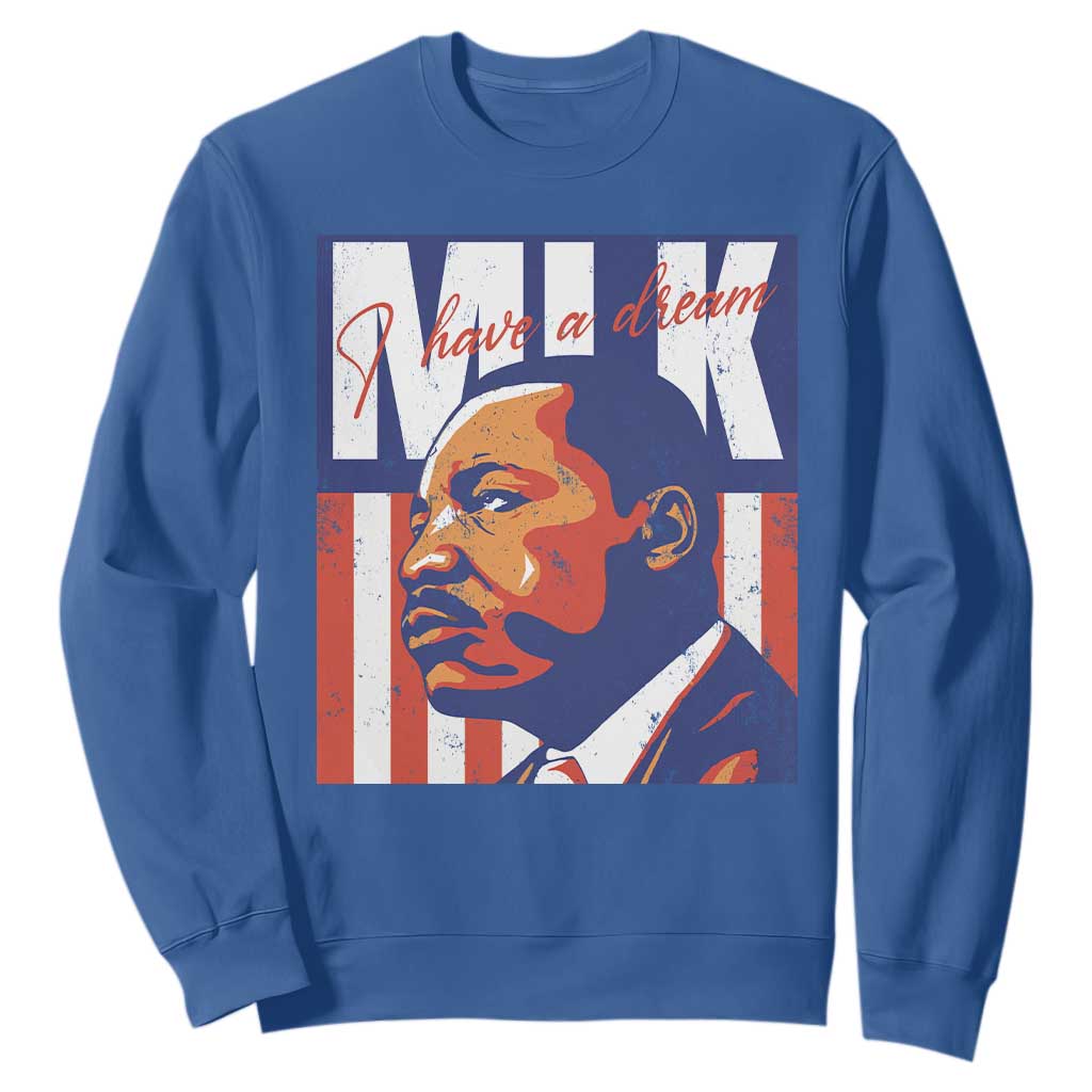 MLK Day I Have A Dream Sweatshirt Martin Luther King Vintage American Flag Black History Month TS11