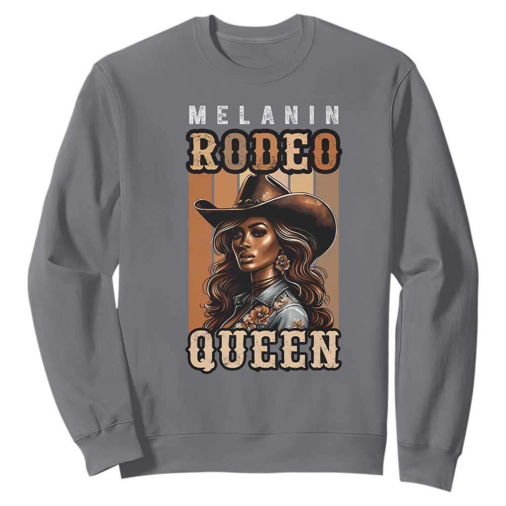 Melanin Rodeo Queen Sweatshirt African American Melanin Black Western Cowgirl TS11