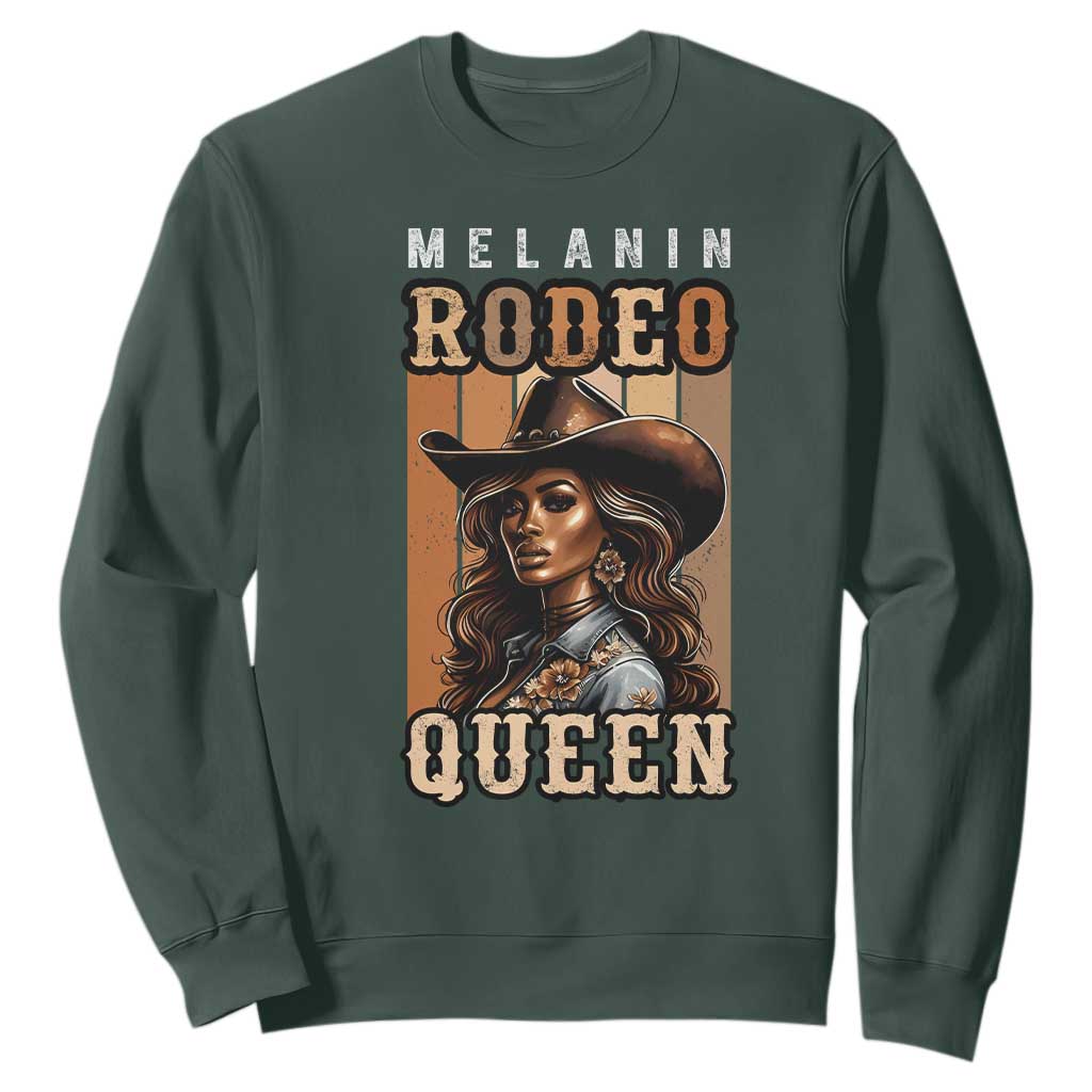 Melanin Rodeo Queen Sweatshirt African American Melanin Black Western Cowgirl TS11