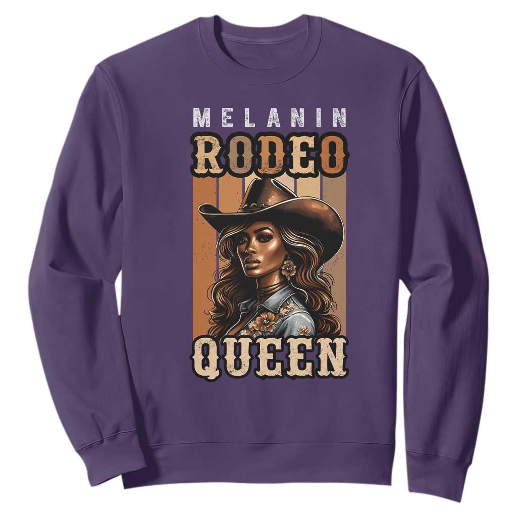 Melanin Rodeo Queen Sweatshirt African American Melanin Black Western Cowgirl TS11