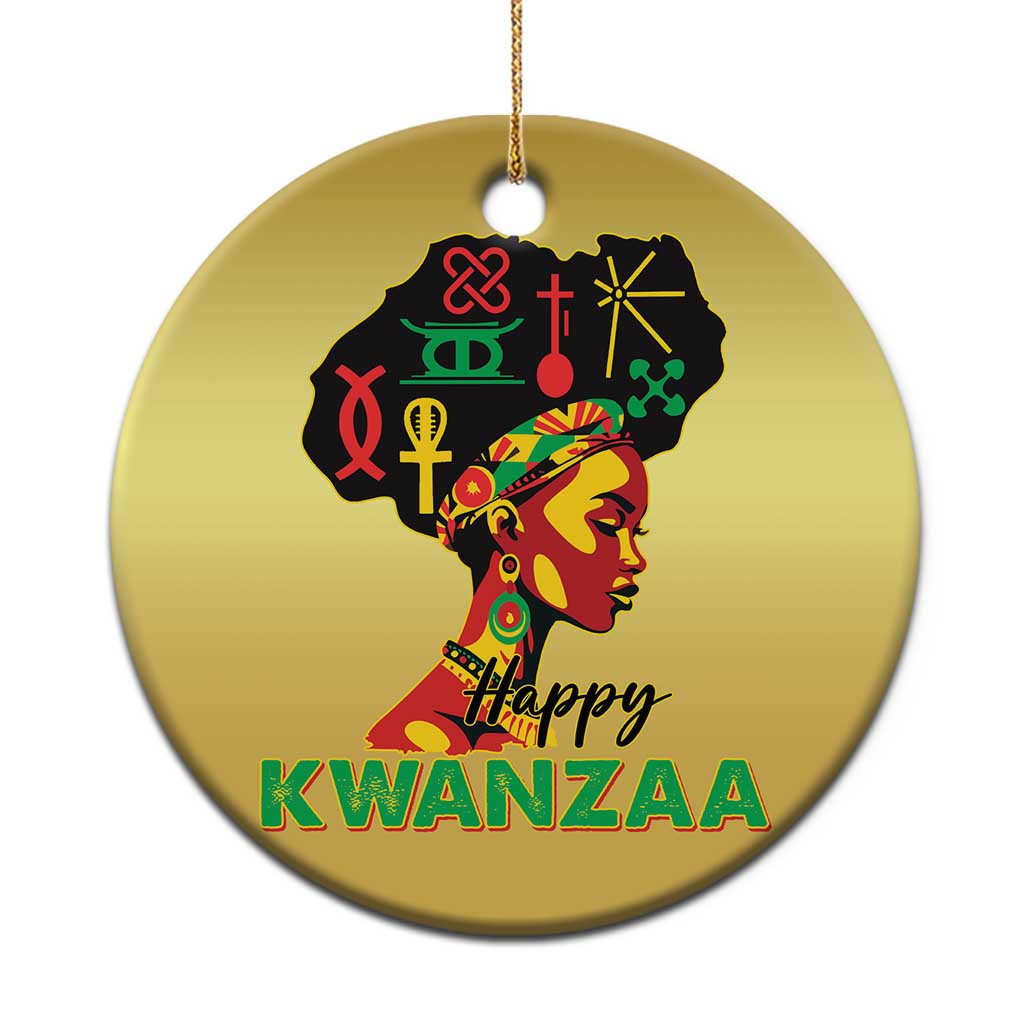 Happy Kwanzaa Christmas Ornament Nguzo Saba Symbols The 7 Principles Of Kwanzaa TS11