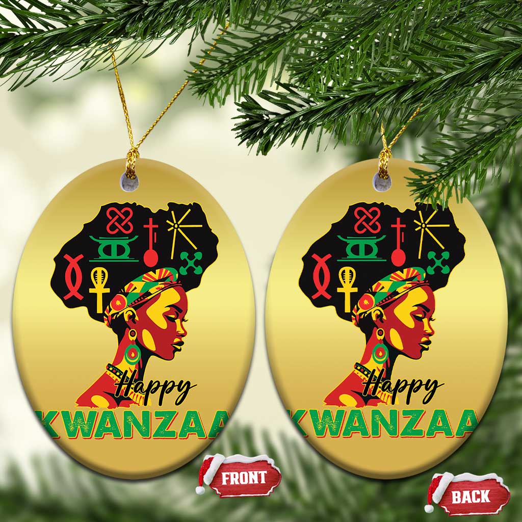 Happy Kwanzaa Christmas Ornament Nguzo Saba Symbols The 7 Principles Of Kwanzaa TS11
