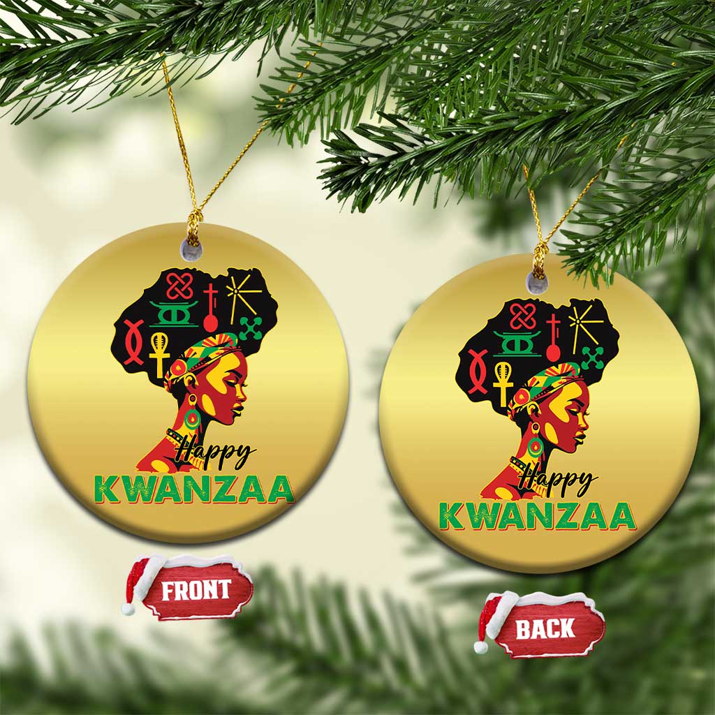 Happy Kwanzaa Christmas Ornament Nguzo Saba Symbols The 7 Principles Of Kwanzaa TS11