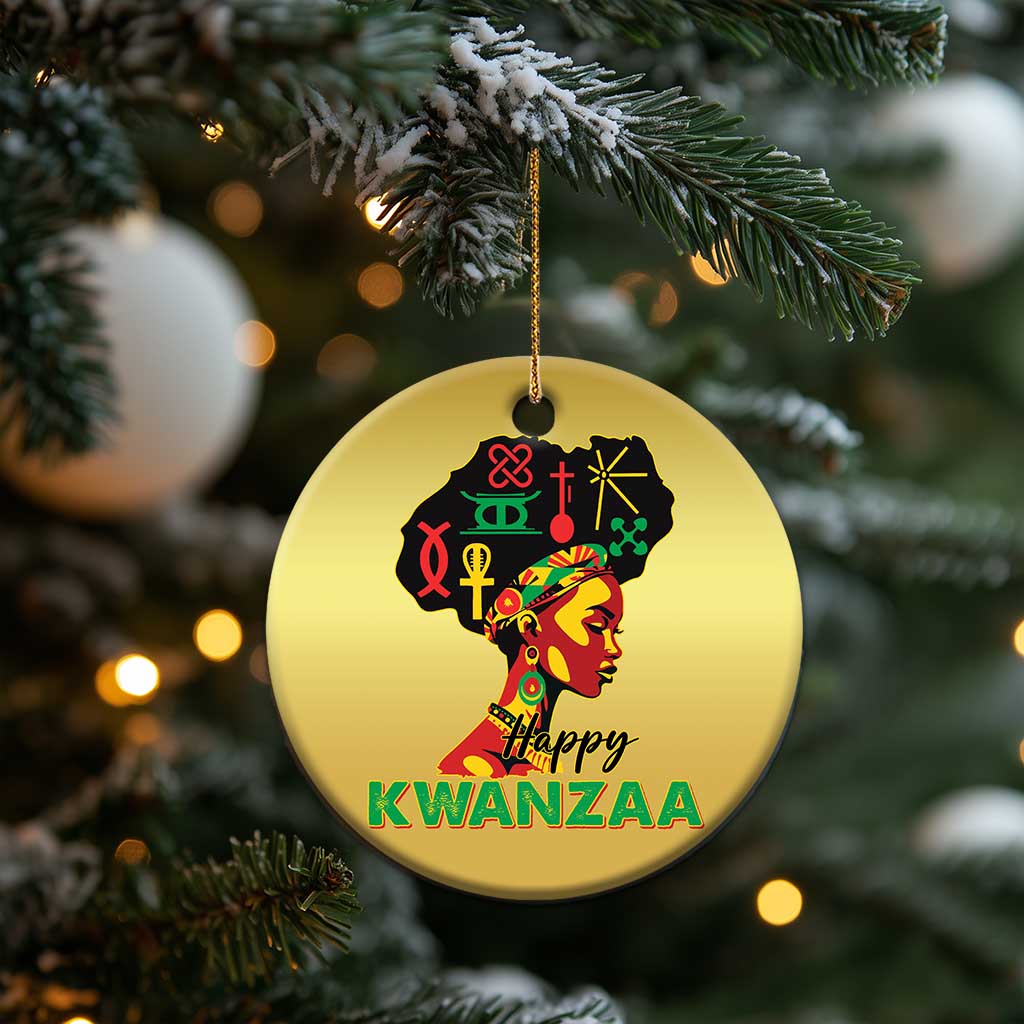 Happy Kwanzaa Christmas Ornament Nguzo Saba Symbols The 7 Principles Of Kwanzaa TS11