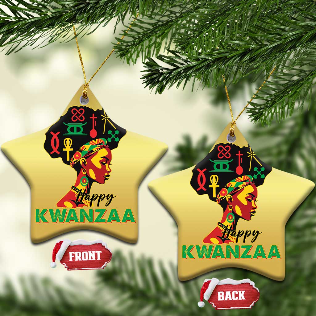 Happy Kwanzaa Christmas Ornament Nguzo Saba Symbols The 7 Principles Of Kwanzaa TS11