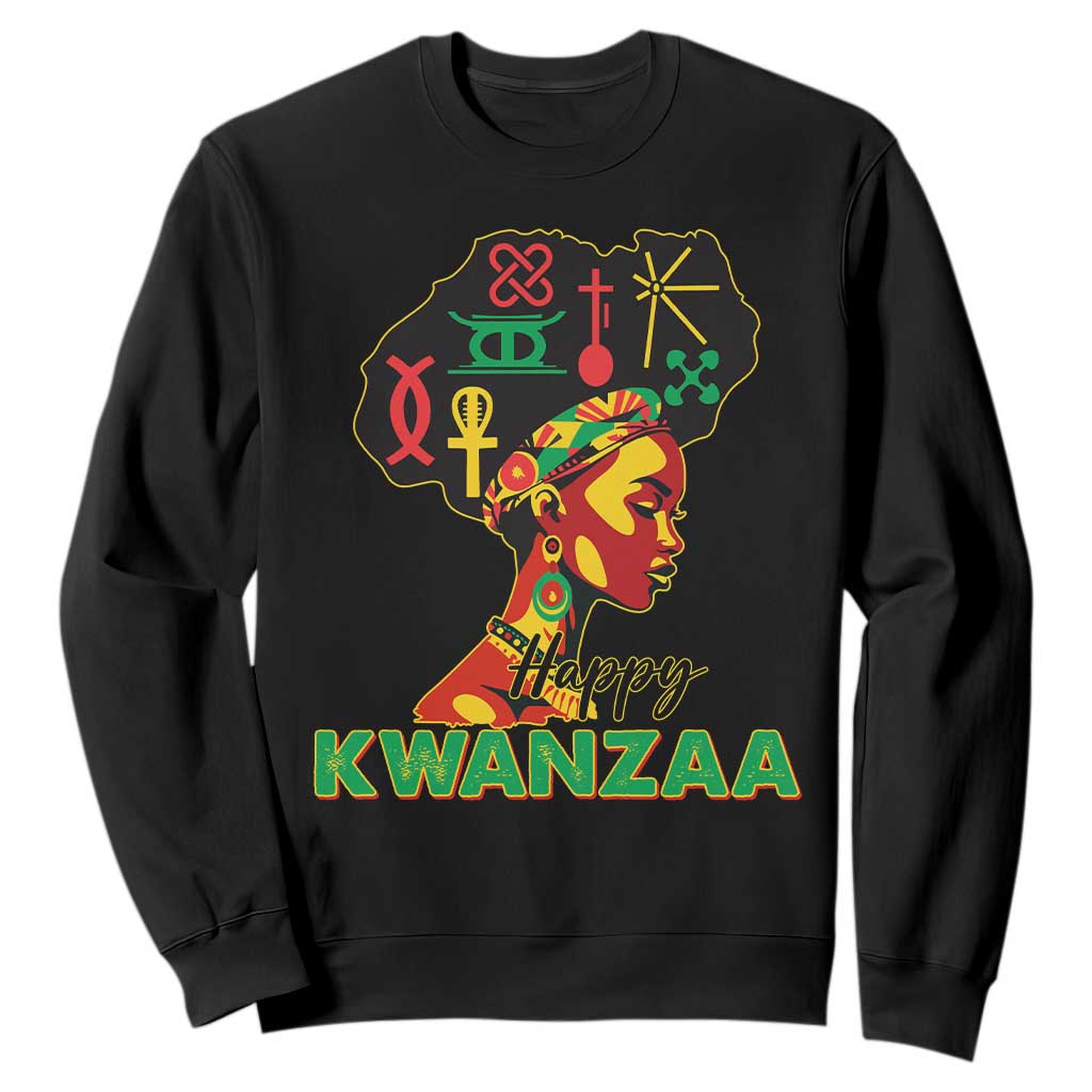 Happy Kwanzaa Sweatshirt Nguzo Saba Symbols The 7 Principles Of Kwanzaa African Holiday TS11