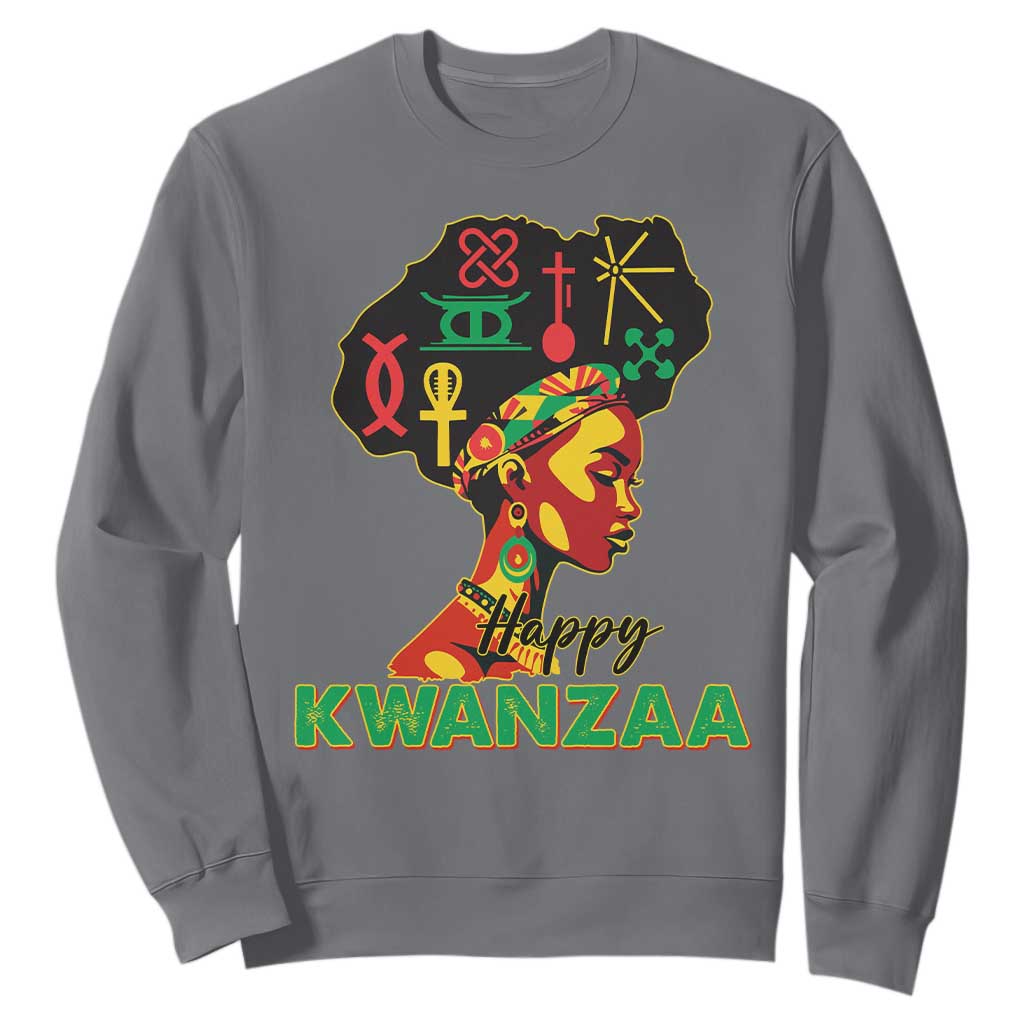 Happy Kwanzaa Sweatshirt Nguzo Saba Symbols The 7 Principles Of Kwanzaa African Holiday TS11