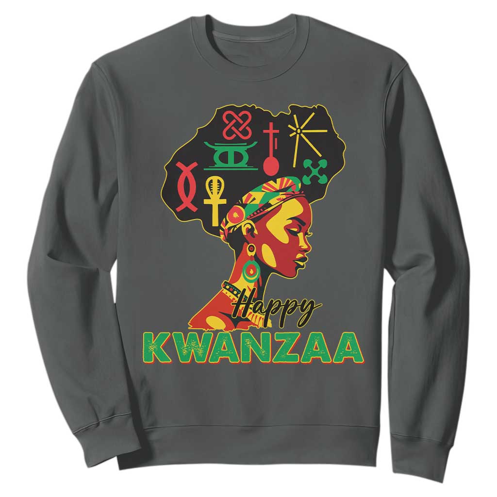 Happy Kwanzaa Sweatshirt Nguzo Saba Symbols The 7 Principles Of Kwanzaa African Holiday TS11