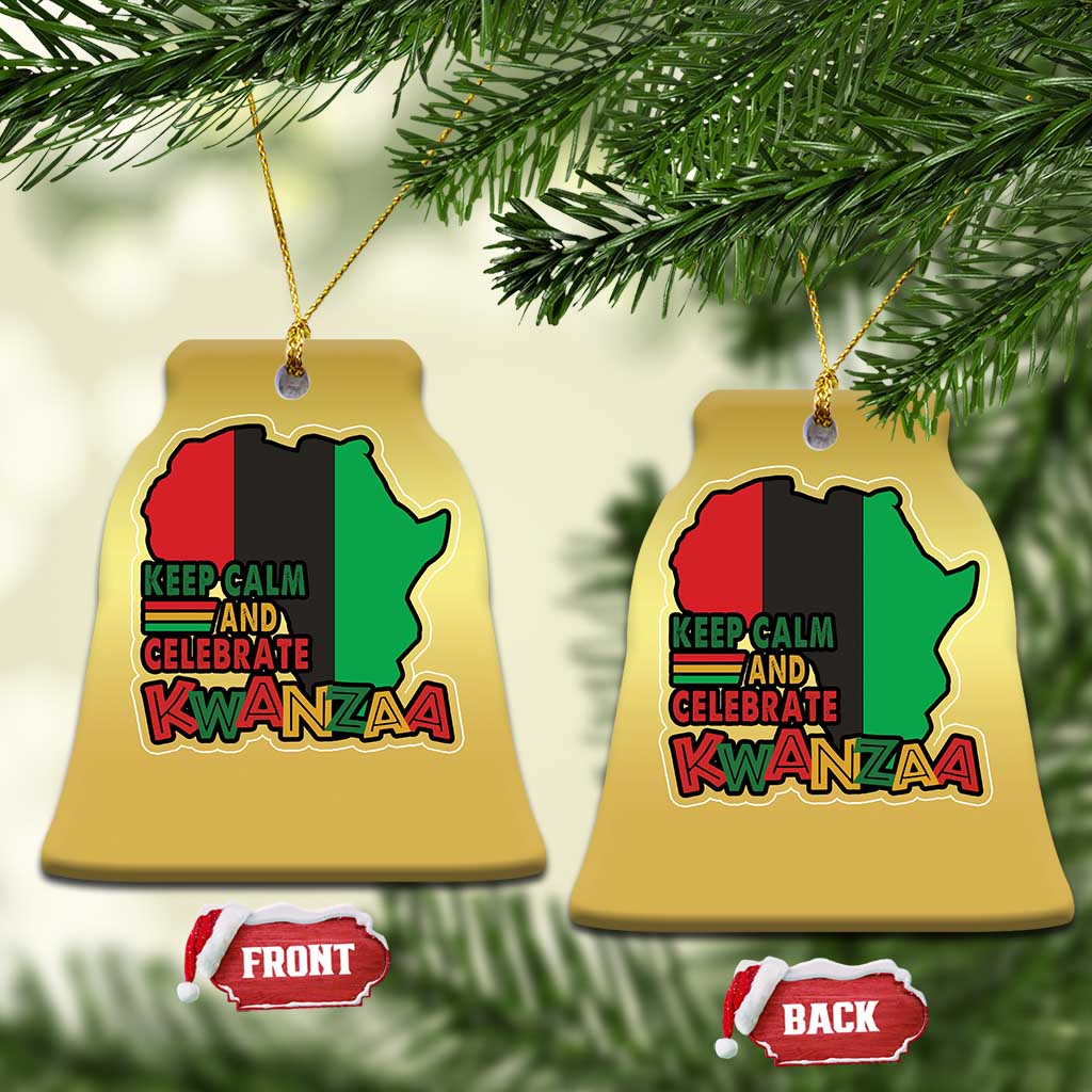 Keep Calm And Celebrate Kwanzaa Christmas Ornament Black Holiday African American Xmas TS11