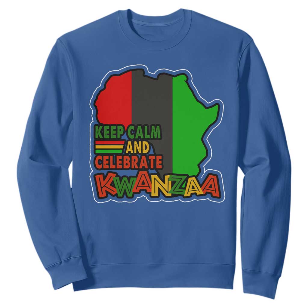 Keep Calm And Celebrate Kwanzaa Sweatshirt African American Christmas Black Holiday TS11