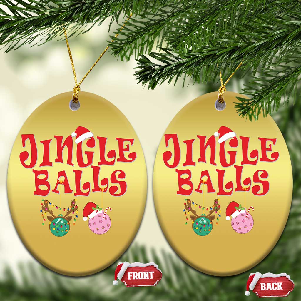 Funny Xmas Pickleball Christmas Ornament Jingle Balls Reindeer Santa Hat Ball TS11