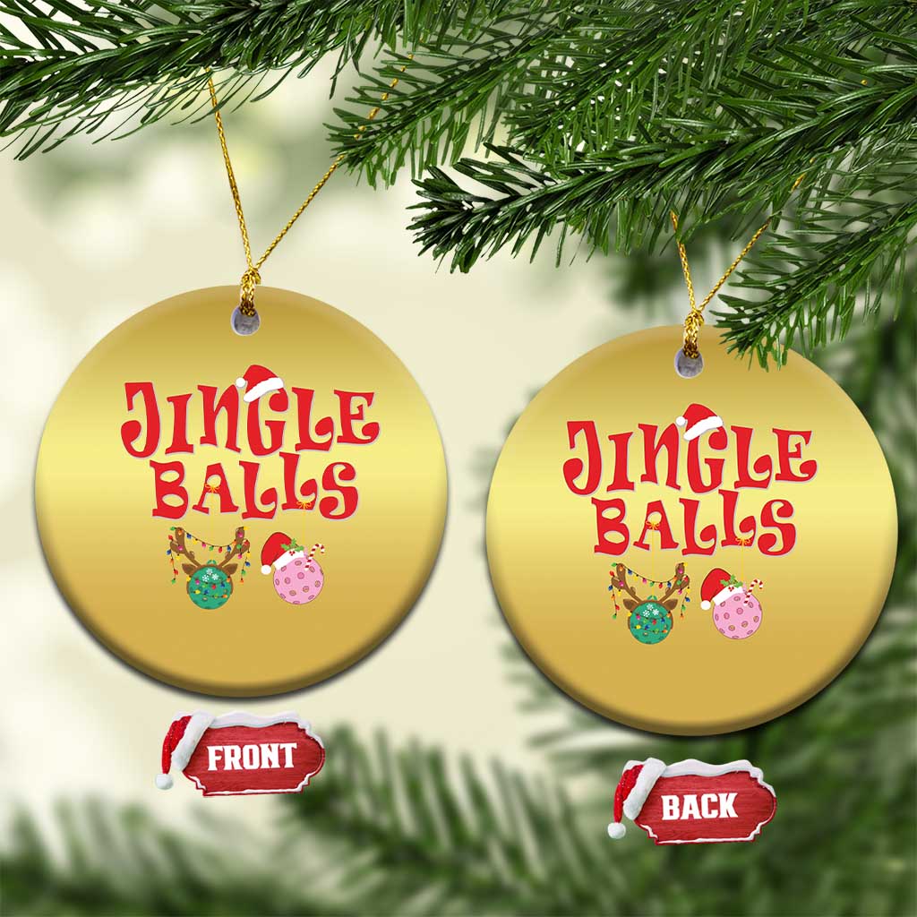 Funny Xmas Pickleball Christmas Ornament Jingle Balls Reindeer Santa Hat Ball TS11