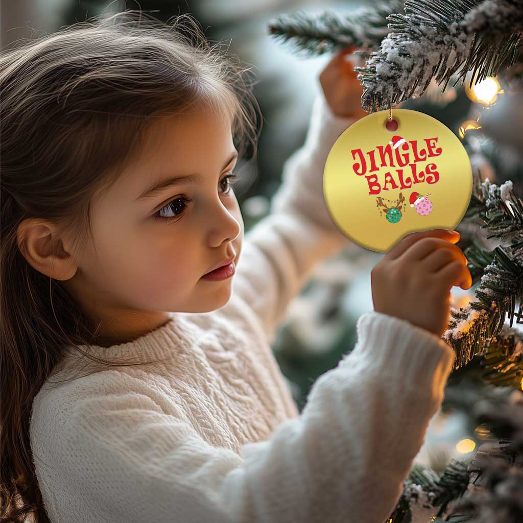 Funny Xmas Pickleball Christmas Ornament Jingle Balls Reindeer Santa Hat Ball TS11