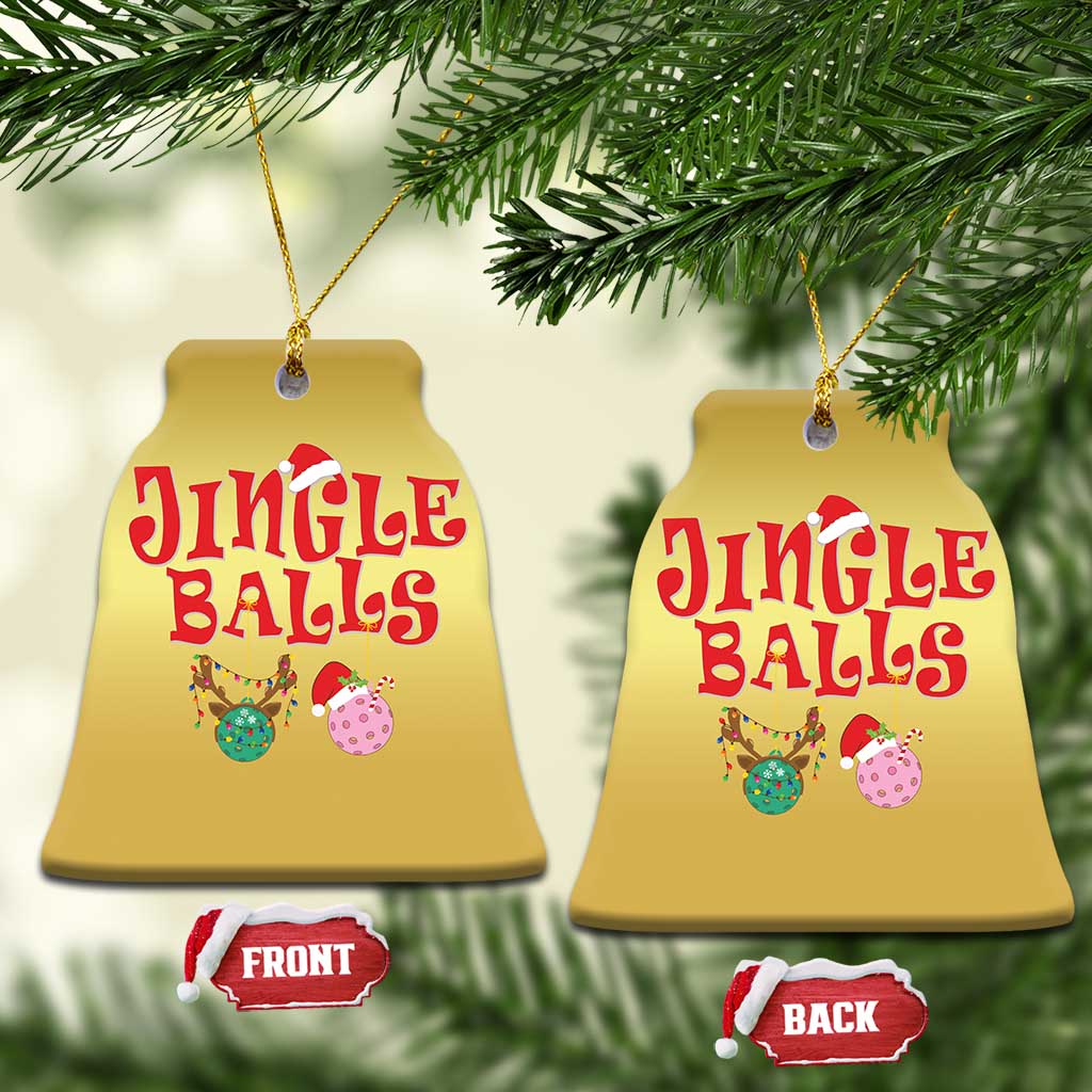 Funny Xmas Pickleball Christmas Ornament Jingle Balls Reindeer Santa Hat Ball TS11