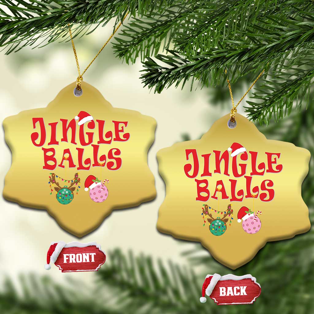 Funny Xmas Pickleball Christmas Ornament Jingle Balls Reindeer Santa Hat Ball TS11
