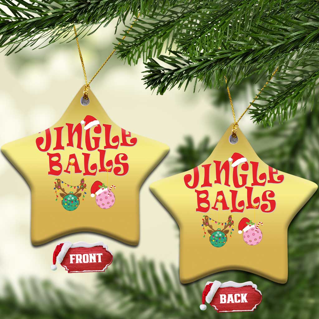 Funny Xmas Pickleball Christmas Ornament Jingle Balls Reindeer Santa Hat Ball TS11