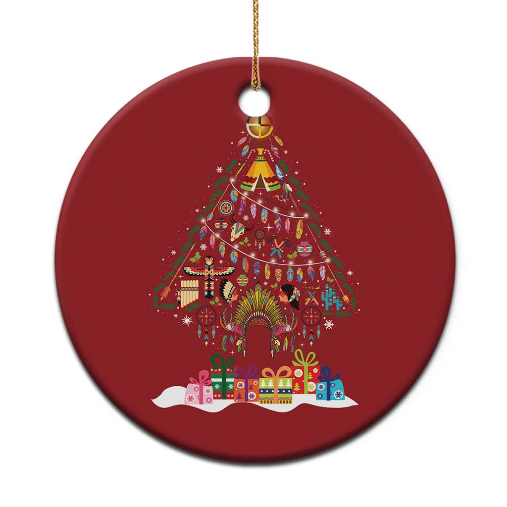 Funny Native American Xmas Tree Medicine Wheel Christmas Ornament TS11